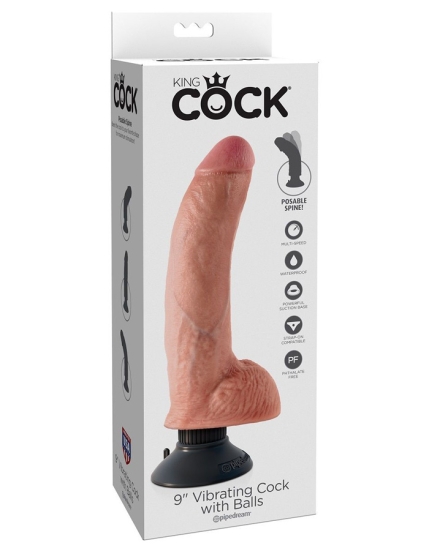 Фаллос-вибратор 9&quot; Vibrating Cock with Balls
