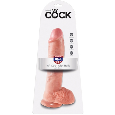 Большой фаллос King Cock 10" with Balls