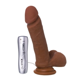 Фаллос-вибратор RealStick Elite Mulatto, ToyFa